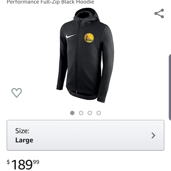 Authentic Men's Golden State Warriors Nike Hoodie - Picture 6 of 8